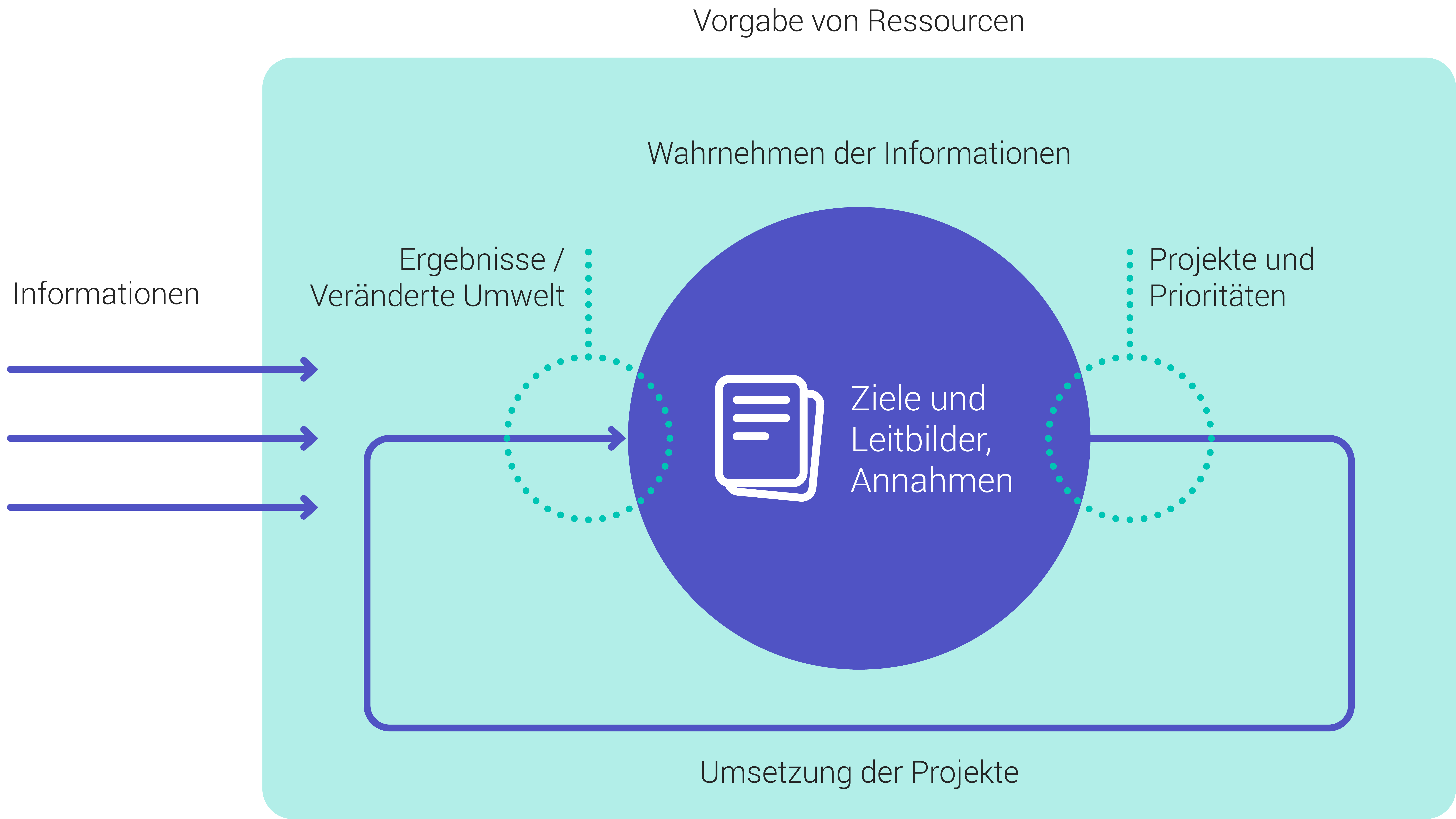 Grafik, die ein komplexes adaptives System im PPM (fraktale Orgtanisation) zeigt