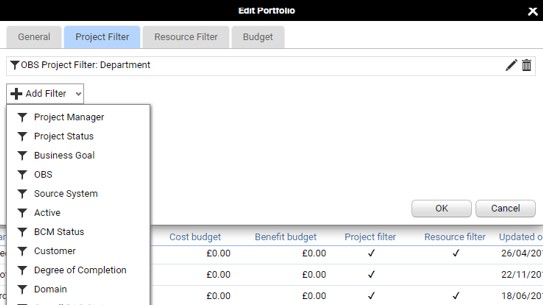 Edit Portfolio in Meisterplan