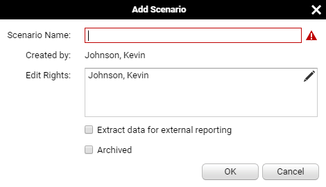 Scenarios in Meisterplan