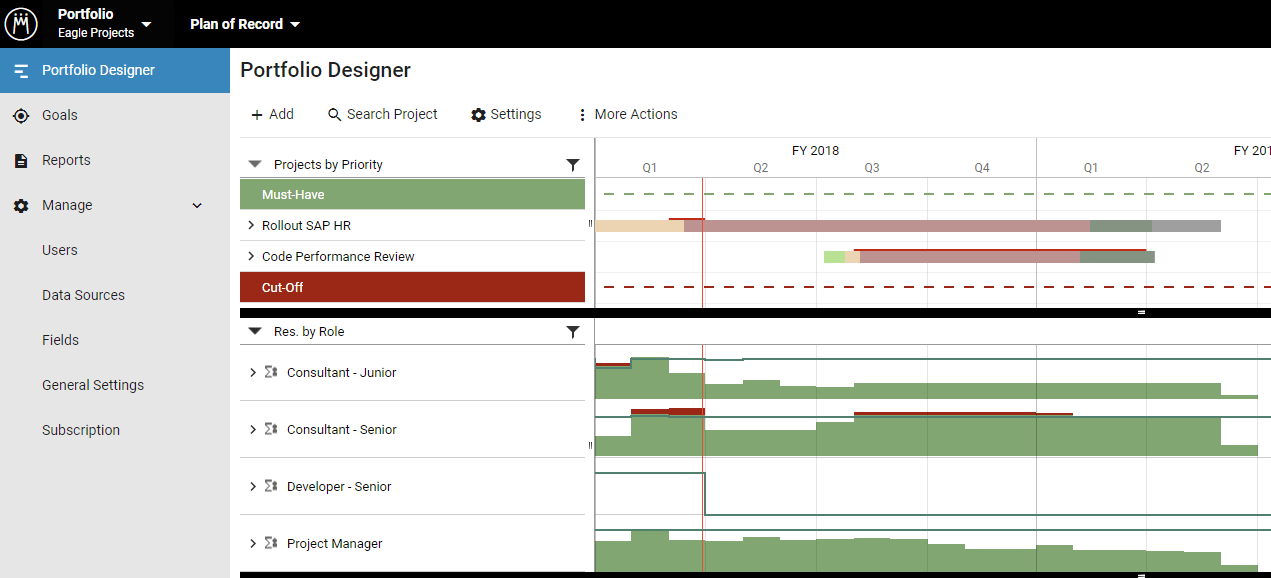 Portfolio in Meisterplan