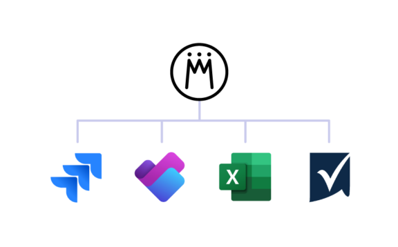 Meisterplan integrates task management solutions such as Jira, Planner, Excel and Smartsheet