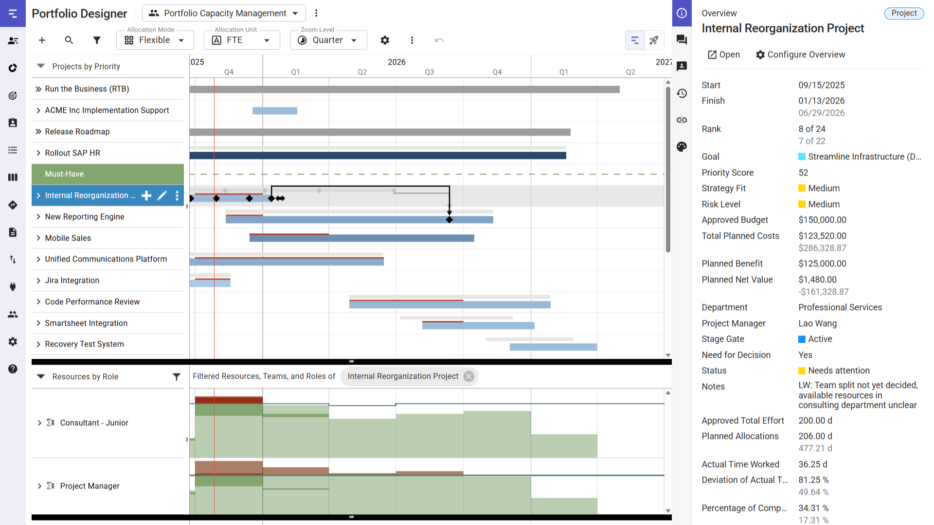 Portfolio Designer Scenario Comparison